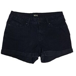 BDG Alexa Jean Shorts Women 27 Black Denim Stretch‎ Cuffed Urban Outfitters